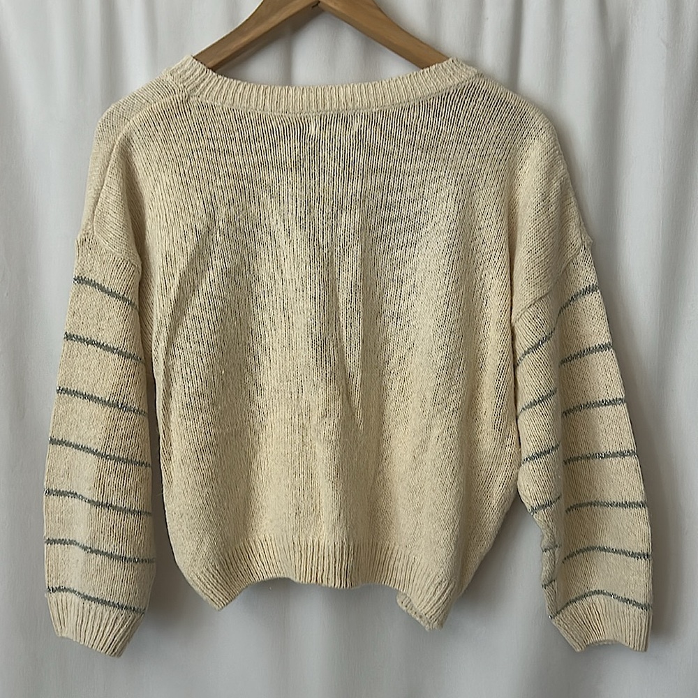 Parrinello Vintage Cream Silk/Rabbit Angora Sweater Shirt Top **Size L** 🌸🌸 - Picture 2 of 4